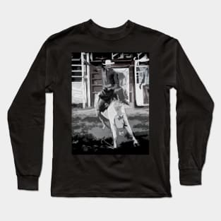 Rodeo Star - Bucking Bronco Rider Long Sleeve T-Shirt